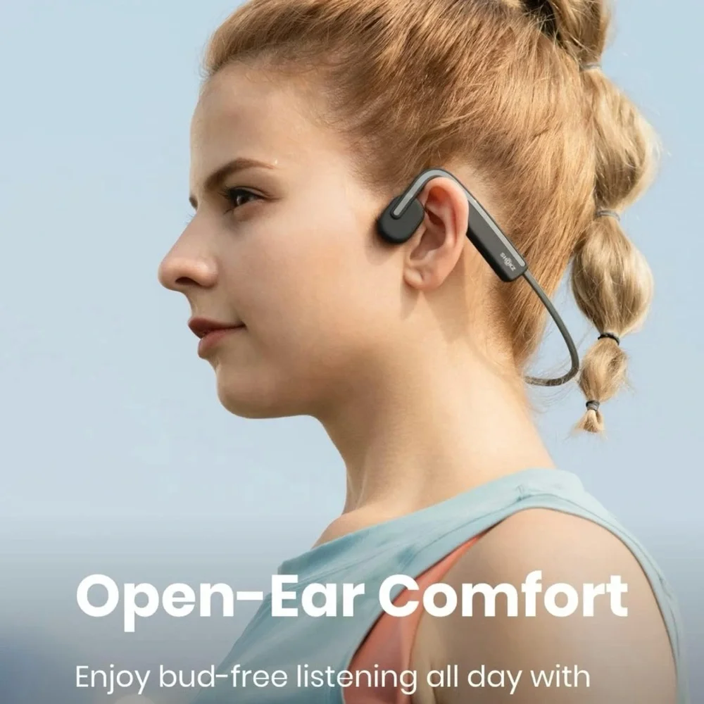 Black Wireless Bone Conduction Headphones